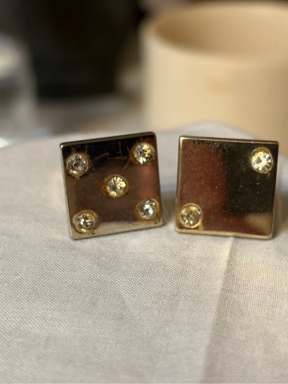 Set of three vintage cuff links